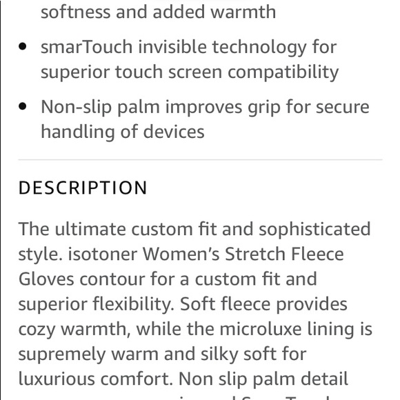 Lot of 2 Ivory ISOTONER Gloves with Smart Touch - Picture 5 of 13